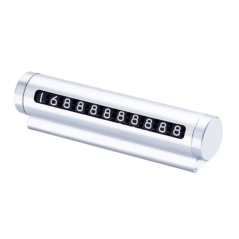 Car Temporary Parking Number Plate Black/Silver/ Aluminium Alloy Material Roller Adjustable Car Parking Plate Car Supplies