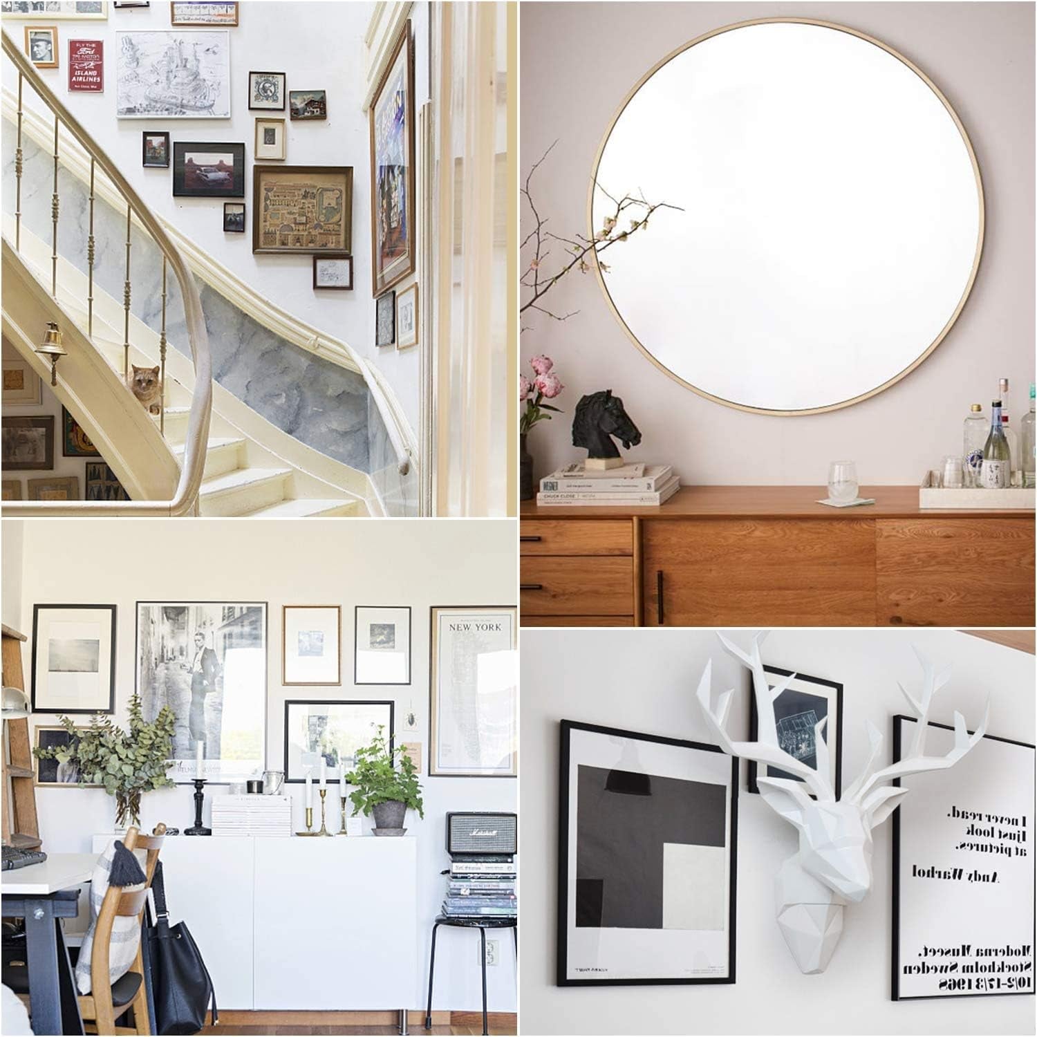 Picture Hanging Hooks, 50 Pcs Heavy Duty 10-50 Lbs Picture Hangers Hardware Kit with Nails for Picture Frame, Canvas, Mirror Hanging Decoration