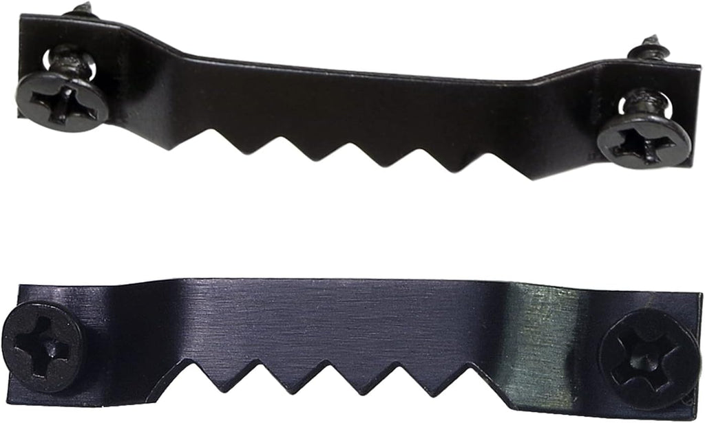 50 Pack Small Sawtooth Picture Hangers with Screws - Frames Hanging Solutions for Art, Paintings, Photos - Hardware Hooks (Black)