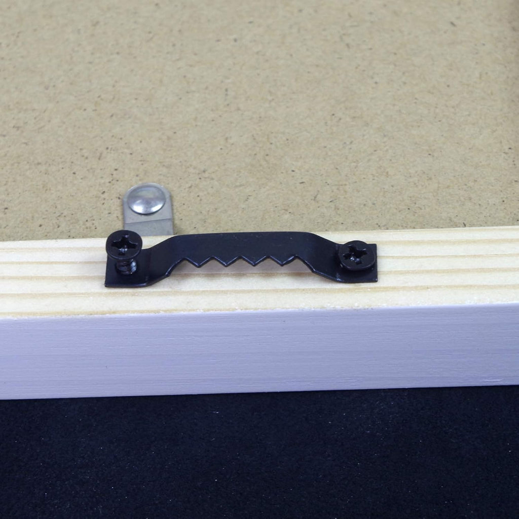 50 Pack Small Sawtooth Picture Hangers with Screws - Frames Hanging Solutions for Art, Paintings, Photos - Hardware Hooks (Black)