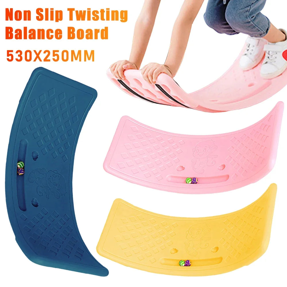 Children Twisting Balance Boards Seesaw Balancing Toy Balance Rocker Board Non Slip Curved Wave Board Stretching Boards For Kid