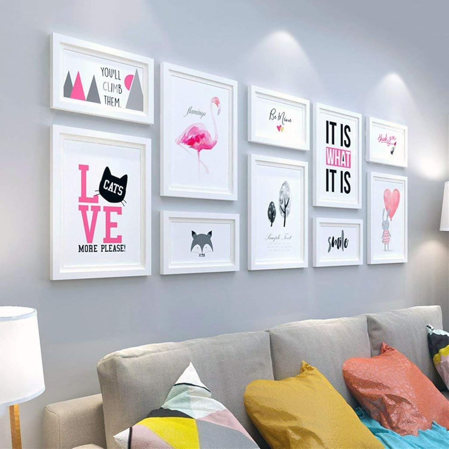 50 Pack Small Sawtooth Picture Hangers with Screws - Frames Hanging Solutions for Art, Paintings, Photos - Hardware Hooks (Black)